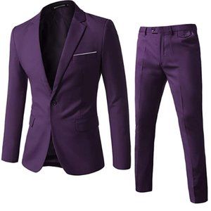 Men's Suits One Button Slim Fit 2-Piece Suit